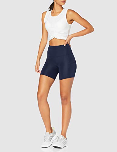 Marca Amazon - AURIQUE Shorts de Deporte Mujer, Azul (Navy), 42, Label:L