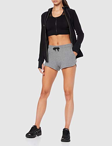 Marca Amazon - AURIQUE Shorts para el Gimnasio Mujer, Gris (Grey Marl), 40, Label:M