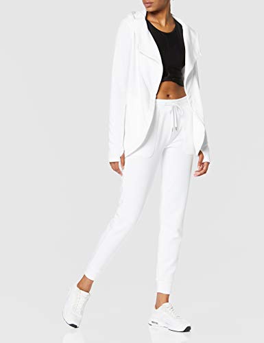 Marca Amazon - AURIQUE Sudadera Cruzada con Capucha Mujer, Blanco (White), 38, Label:S Marca Amazon - AURIQUE Sudadera Cruzada con Capucha Mujer, Blanco (White), 38, Label:S