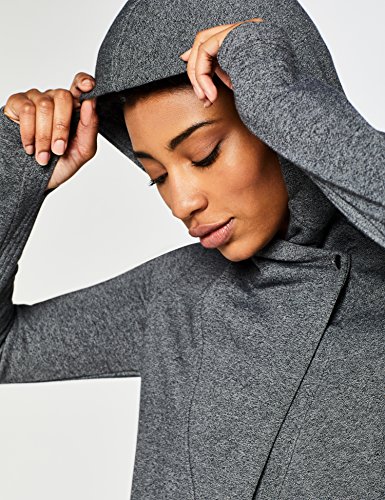 Marca Amazon - AURIQUE Sudadera Cruzada con Capucha Mujer, Gris (Dark Grey), 42, Label:L Marca Amazon - AURIQUE Sudadera Cruzada con Capucha Mujer, Gris (Dark Grey), 42, Label:L