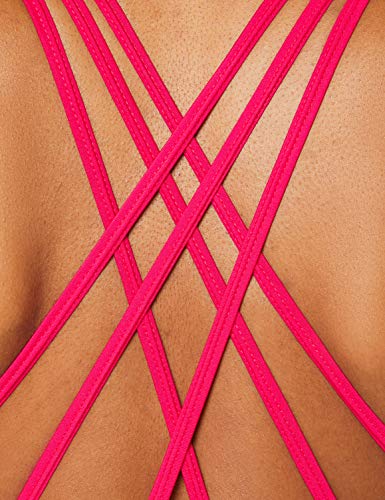 Marca Amazon - AURIQUE Sujetador Deportivo Bajo Impacto Tirantes Yoga Mujer, Rosa (Love Potion), XS, Label:XS Marca Amazon - AURIQUE Sujetador Deportivo Bajo Impacto Tirantes Yoga Mujer, Rosa (Love Potion), XS, Label:XS