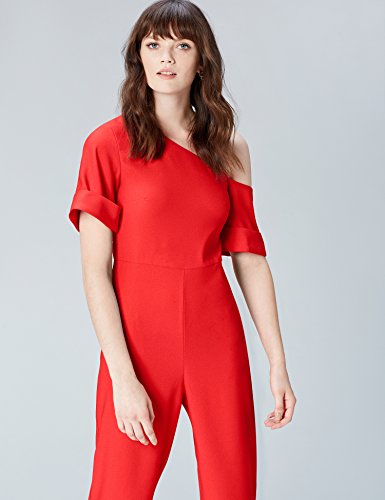 Marca Amazon - find. Mono Asimétrico para Mujer, Rojo (Red Tomato Red), 36, Label: XS Marca Amazon - find. Mono Asimétrico para Mujer, Rojo (Red Tomato Red), 36, Label: XS