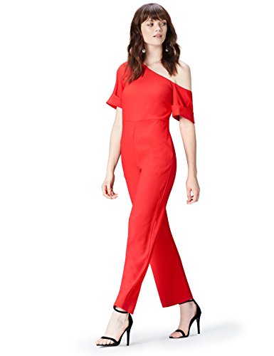 Marca Amazon - find. Mono Asimétrico para Mujer, Rojo (Red Tomato Red), 36, Label: XS Marca Amazon - find. Mono Asimétrico para Mujer, Rojo (Red Tomato Red), 36, Label: XS