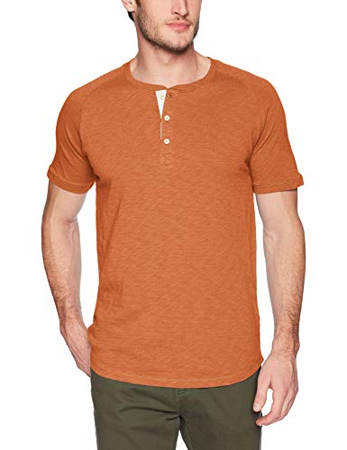 Marca Amazon - Goodthreads â Camiseta estilo Henley de algodĂłn flameado de manga corta, ligera para hombre, Naranja (Rust), US M (EU M) Marca Amazon - Goodthreads â Camiseta estilo Henley de algodĂłn flameado de manga corta, ligera para hombre, Naranja (Rust), US M (EU M)