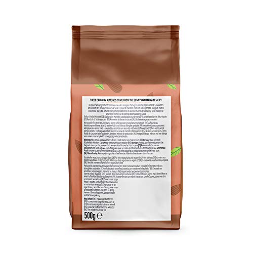 Marca Amazon - Happy Belly Almendras sicilianas sin cáscara 2x500g Marca Amazon - Happy Belly Almendras sicilianas sin cáscara 2x500g