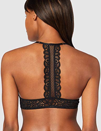 Marca Amazon - IRIS & LILLY Sujetador con Push-up Mujer, Negro (Black Beauty), 100A, Label: 38A