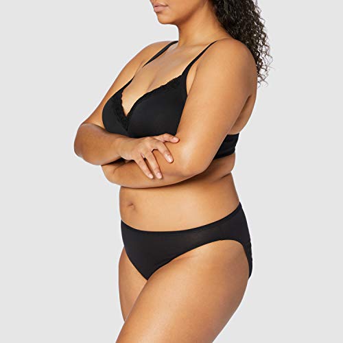Marca Amazon - IRIS & LILLY Sujetador sin Aros con Relleno Mujer, Negro (Black), 100A, Label: 38A Marca Amazon - IRIS & LILLY Sujetador sin Aros con Relleno Mujer, Negro (Black), 100A, Label: 38A