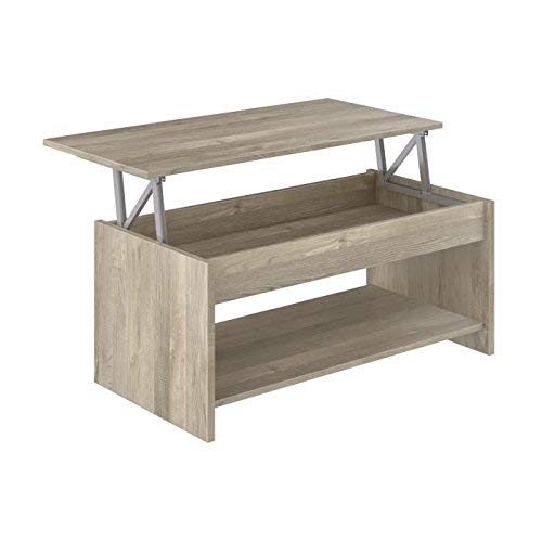 Marca Amazon - Movian Aggol Modern - Mesa de centro elevable con balda inferior, 50 x 100 x 44 cm (Efecto Roble) Marca Amazon - Movian Aggol Modern - Mesa de centro elevable con balda inferior, 50 x 100 x 44 cm (Efecto Roble)
