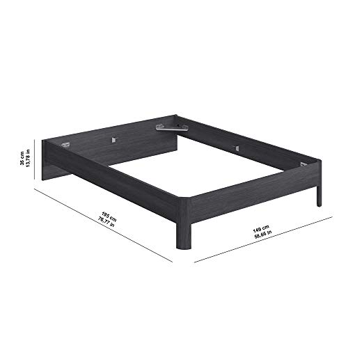 Marca Amazon - Movian Indre Modern - Base para cama de matrimonio con cabecero bajo, 194,5 x 144,5 x 31,7 cm (gris) Marca Amazon - Movian Indre Modern - Base para cama de matrimonio con cabecero bajo, 194,5 x 144,5 x 31,7 cm (gris)