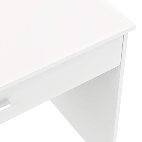 Marca Amazon - Movian Indre Modern - Escritorio con 1 cajón, 56 x 110 x 73 cm (blanco)