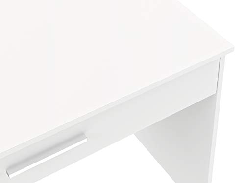 Marca Amazon - Movian Indre Modern - Escritorio con 1 cajón, 56 x 110 x 73 cm (blanco)