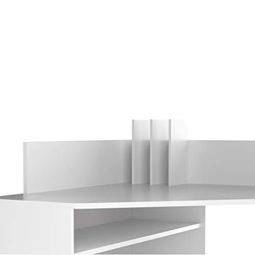 Marca Amazon - Movian Ulla - Escritorio esquinero, 94 x 94 x 98.6 cm (largo x ancho x alto), blanco