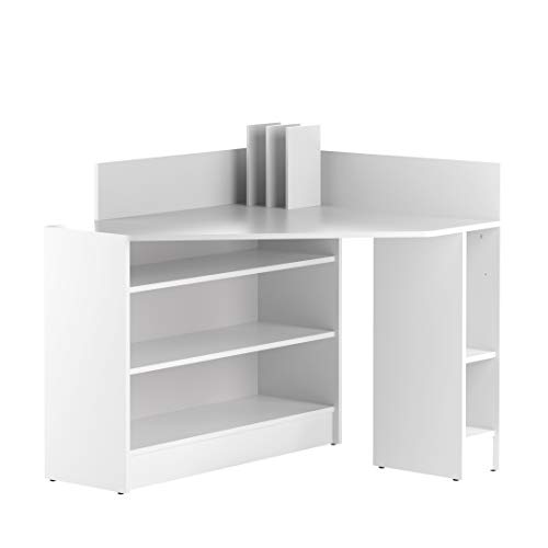 Marca Amazon - Movian Ulla - Escritorio esquinero, 94 x 94 x 98.6 cm (largo x ancho x alto), blanco Marca Amazon - Movian Ulla - Escritorio esquinero, 94 x 94 x 98.6 cm (largo x ancho x alto), blanco