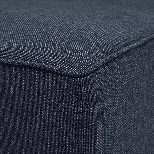Marca Amazon - Rivet Audrey - Otomana, 99 cm de ancho (azul vaquero) Marca Amazon - Rivet Audrey - Otomana, 99 cm de ancho (azul vaquero)