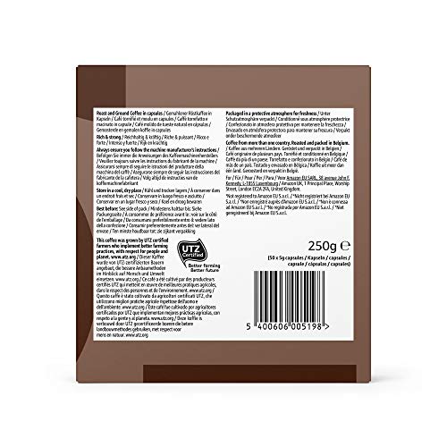 Marca Amazon - Solimo Cápsulas Ristretto, compatibles con Nespresso - 100 cápsulas (2 x 50)