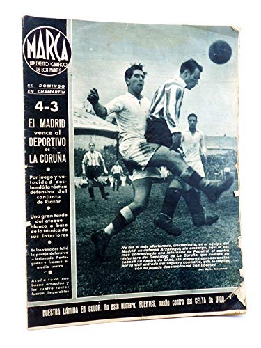 MARCA, SUPLEMENTO GRÁFICO DE LOS MARTES Nº 8. 19 De Enero De 1943. Madrid - Deportivo De La Coruña. Marca