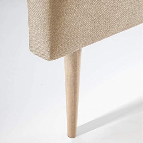 marckonfort Cabecero tapizado Oslo 150X100, capitone en Tela Beige Tostado, Grosor de 8 cm marckonfort Cabecero tapizado Oslo 150X100, capitone en Tela Beige Tostado, Grosor de 8 cm