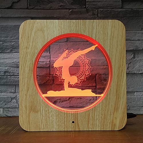 Marco de Yoga plástico Color plástico luz Nocturna lámpara Personalizada lámpara de Mesa niños Color Regalo decoración del hogar Marco de Yoga plástico Color plástico luz Nocturna lámpara Personalizada lámpara de Mesa niños Color Regalo decoración del hogar