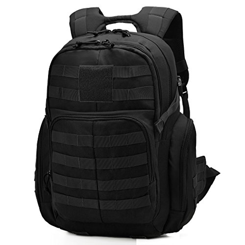 Mardingtop Mochila Táctica Militar Mochila de Asalto Molle Bolsa de Emergencia Mochilas Asalto Unisex para Senderismo Acampada Caza y Actividad al Aire Libre (40L,Negro)