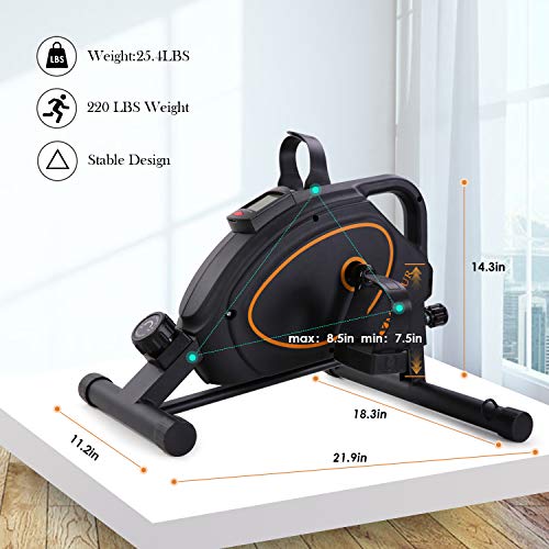 MARNUR - Mini Bicicleta Estática Pedales Estaticos Pedaleador Máquinas para Entrenamiento de Brazos y Piernas LCD Pantalla y Resistencia Ajustable MARNUR - Mini Bicicleta Estática Pedales Estaticos Pedaleador Máquinas para Entrenamiento de Brazos y Piernas LCD Pantalla y Resistencia Ajustable