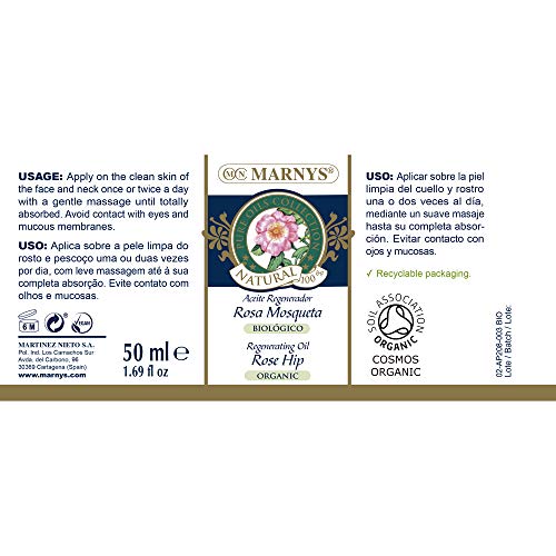 MARNYS Aceite Regenerador Rosa Mosqueta 100% Vegetal Spray 50ml MARNYS Aceite Regenerador Rosa Mosqueta 100% Vegetal Spray 50ml