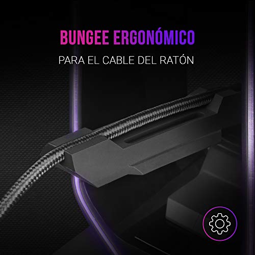 Mars Gaming MHHPRO, Soporte Cascos Gaming con HUB 2xUSB y Bungee Ratón, Negro Mars Gaming MHHPRO, Soporte Cascos Gaming con HUB 2xUSB y Bungee Ratón, Negro