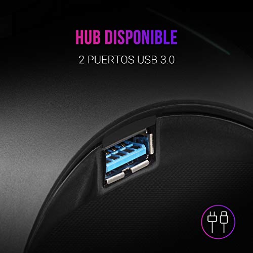 Mars Gaming MHHPRO, Soporte Cascos Gaming con HUB 2xUSB y Bungee Ratón, Negro Mars Gaming MHHPRO, Soporte Cascos Gaming con HUB 2xUSB y Bungee Ratón, Negro