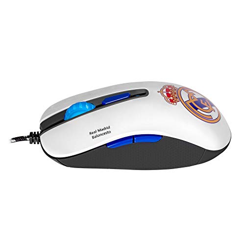 Mars Gaming MMRM, Ratón Gaming Oficial Real Madrid, Ergonómico, PC/PS4/PS5/XBOX