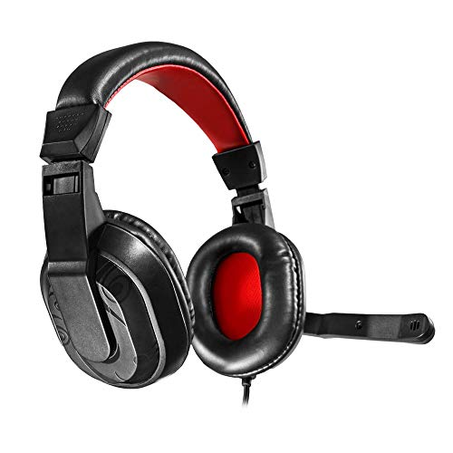 Mars Gaming MRH0, Auriculares PC, Cancelación Ruido, Diadema Cerrada, Ajustable, Negro