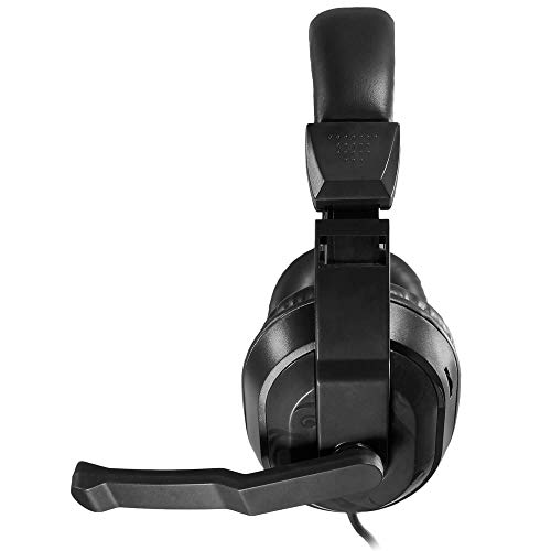 Mars Gaming MRH0, Auriculares PC, Cancelación Ruido, Diadema Cerrada, Ajustable, Negro