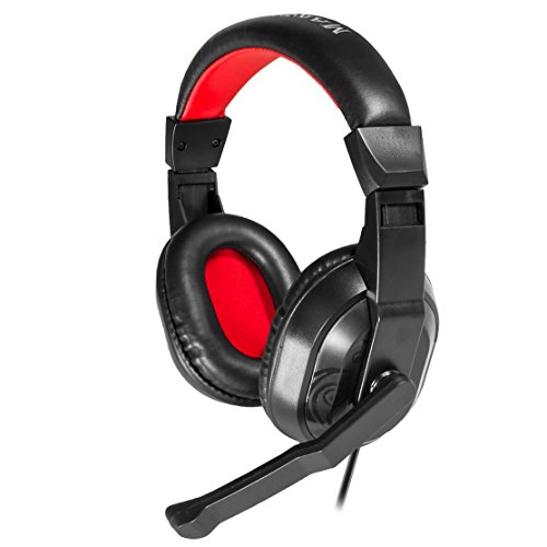 Mars Gaming MRH0, Auriculares PC, Cancelación Ruido, Diadema Cerrada, Ajustable, Negro