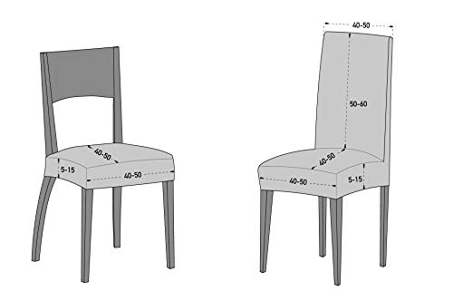 Martina Home Emilia Pack de Fundas de Asiento para Silla, Tela, Naranja, 40 x 50 cm, 2 Unidades Martina Home Emilia Pack de Fundas de Asiento para Silla, Tela, Naranja, 40 x 50 cm, 2 Unidades