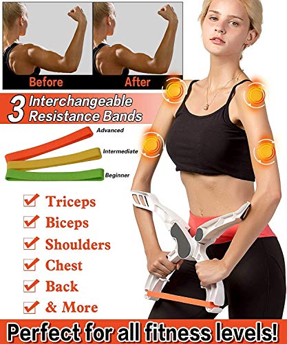 Martiount Máquinas de Brazo, Wonder Arms, Antebrazo Ejercitador Muñeca Ejercitador Equipo con 3 Bandas de Resistencia, Compacto y portátil Armas máquina de Ejercicio (Blanco) Martiount Máquinas de Brazo, Wonder Arms, Antebrazo Ejercitador Muñeca Ejercitador Equipo con 3 Bandas de Resistencia, Compacto y portátil Armas máquina de Ejercicio (Blanco)