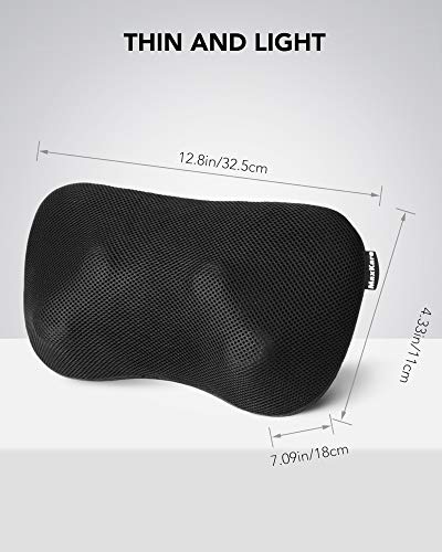 Masajeador de Cuello para Hombro Espalda y cintura Cojín de Masaje con Función de Calor Los Nódulos de Amasamiento Profundo 3D giran para Relajar Lumbares y Piernas para Casa Oficina Auto Uso Masajeador de Cuello para Hombro Espalda y cintura Cojín de Masaje con Función de Calor Los Nódulos de Amasamiento Profundo 3D giran para Relajar Lumbares y Piernas para Casa Oficina Auto Uso