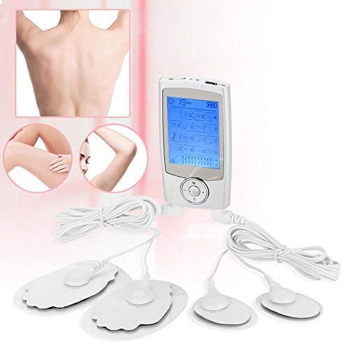 Masajeador de cuello y espalda, Dispositivo de electroestimulación,Relaje los músculos del cuerpo, alivie la fatiga muscular, puede ajustar 16 modos, adecuados para una variedad de personas.(EU)