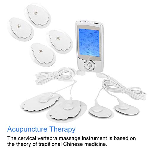 Masajeador de cuello y espalda, Dispositivo de electroestimulación,Relaje los músculos del cuerpo, alivie la fatiga muscular, puede ajustar 16 modos, adecuados para una variedad de personas.(EU) Masajeador de cuello y espalda, Dispositivo de electroestimulación,Relaje los músculos del cuerpo, alivie la fatiga muscular, puede ajustar 16 modos, adecuados para una variedad de personas.(EU)