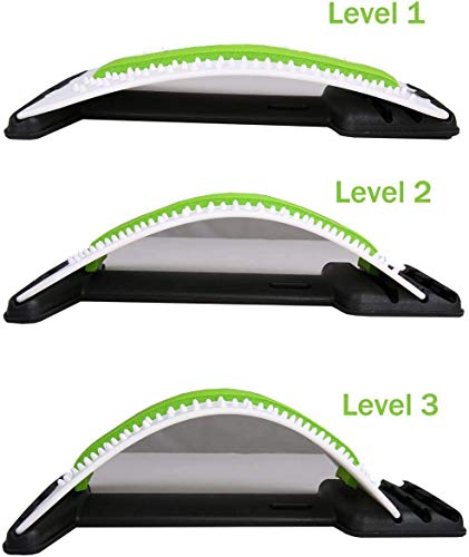 Masajeador Lumbar de Espalda Soporte Lumbar para Aliviar el Dolor y Lesiones Corrector de Postura Soporte para Estiramiento de La Columna Vertebral, Dispositivo de estiramiento trasero (Verde) Masajeador Lumbar de Espalda Soporte Lumbar para Aliviar el Dolor y Lesiones Corrector de Postura Soporte para Estiramiento de La Columna Vertebral, Dispositivo de estiramiento trasero (Verde)