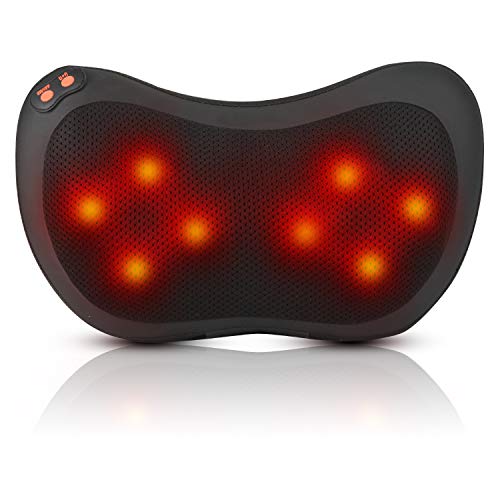 Masajeador Shiatsu Almohada de Masaje - 8 Nodos, Control de Velocidad y Función de Calentamiento para Cuello, Hombro, Brazo, Espalda, Cintura, Pierna Cojín Masajeador Masajeador Shiatsu Almohada de Masaje - 8 Nodos, Control de Velocidad y Función de Calentamiento para Cuello, Hombro, Brazo, Espalda, Cintura, Pierna Cojín Masajeador