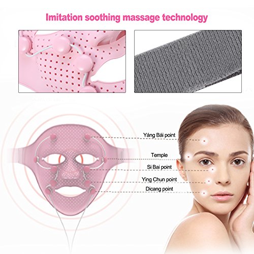 Máscara Facial Skin masajeador Eléctrico EMS vibración belleza masajeador elevación imán antiarrugas spa mascarilla masaje