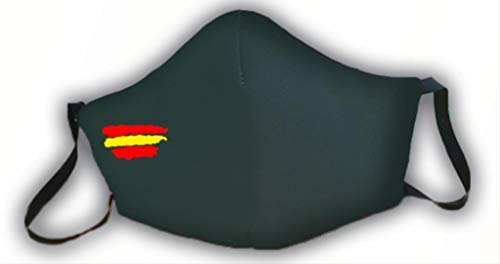 Mascarilla verde protectora homologada bandera de España 3 capas