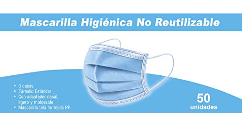 Mascarillas Higiénicas Desechables de Un Sólo Uso, 3 capas (Negro) Mascarillas Higiénicas Desechables de Un Sólo Uso, 3 capas (Negro)