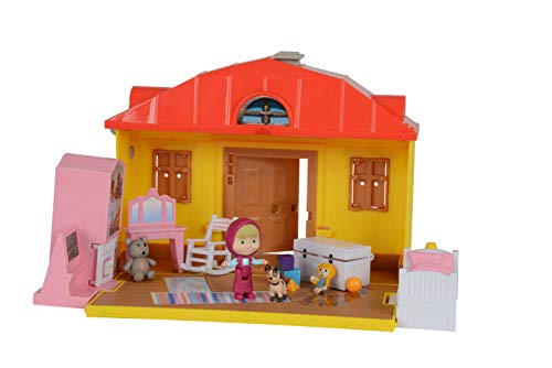 Masha y el Oso- Masha´s House Playset, Color amarillo/rojo (Simba 9301633) , color/modelo surtido