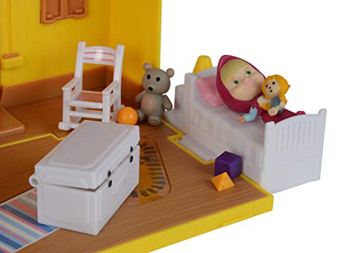 Masha y el Oso- Masha´s House Playset, Color amarillo/rojo (Simba 9301633) , color/modelo surtido