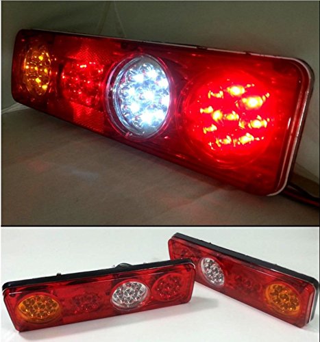 MASO Juego de 2 reflectores LED para parachoques trasero, incluyen luz roja de freno, luces antiniebla y de marcha atrás, para Volkswagen Transporter T5 (2005-2012) MASO Juego de 2 reflectores LED para parachoques trasero, incluyen luz roja de freno, luces antiniebla y de marcha atrás, para Volkswagen Transporter T5 (2005-2012)
