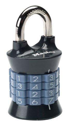 Master Lock 1535EURDGRY Candado para Vestuario con Combinación Programable, Gris, 37 mm