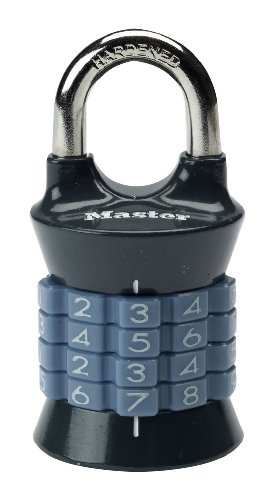 Master Lock 1535EURDGRY Candado para Vestuario con Combinación Programable, Gris, 37 mm