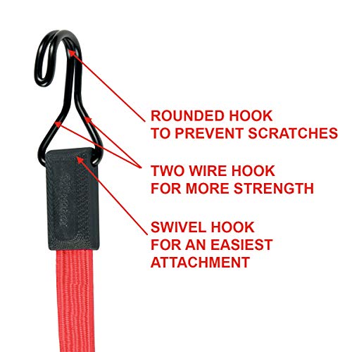 Master Lock 3224EURDAT elásticas Planas, Cuerda Gancho de Doble Alambre, óptimo para Sujetar Cargas Pequeñas, Camping, Mudanzas, Rojo, 60 cm Master Lock 3224EURDAT elásticas Planas, Cuerda Gancho de Doble Alambre, óptimo para Sujetar Cargas Pequeñas, Camping, Mudanzas, Rojo, 60 cm