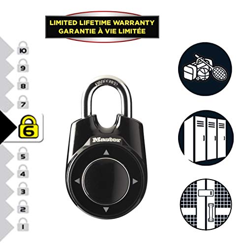 Master Lock One 1500iEURDBLK Candado de movimiento direccional para vestuarios