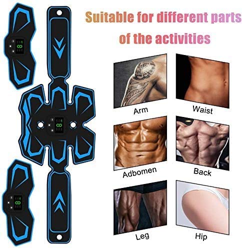 MATEHOM Electroestimulador Muscular Abdominales, Masajeador Eléctrico Cinturón con USB, Estimulación Muscular Masajeador Eléctrico Cinturón Abdomen/Brazo/Piernas/Glúteos MATEHOM Electroestimulador Muscular Abdominales, Masajeador Eléctrico Cinturón con USB, Estimulación Muscular Masajeador Eléctrico Cinturón Abdomen/Brazo/Piernas/Glúteos