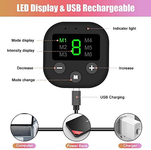 MATEHOM Electroestimulador Muscular Abdominales, Masajeador Eléctrico Cinturón con USB, Estimulación Muscular Masajeador Eléctrico Cinturón Abdomen/Brazo/Piernas/Glúteos